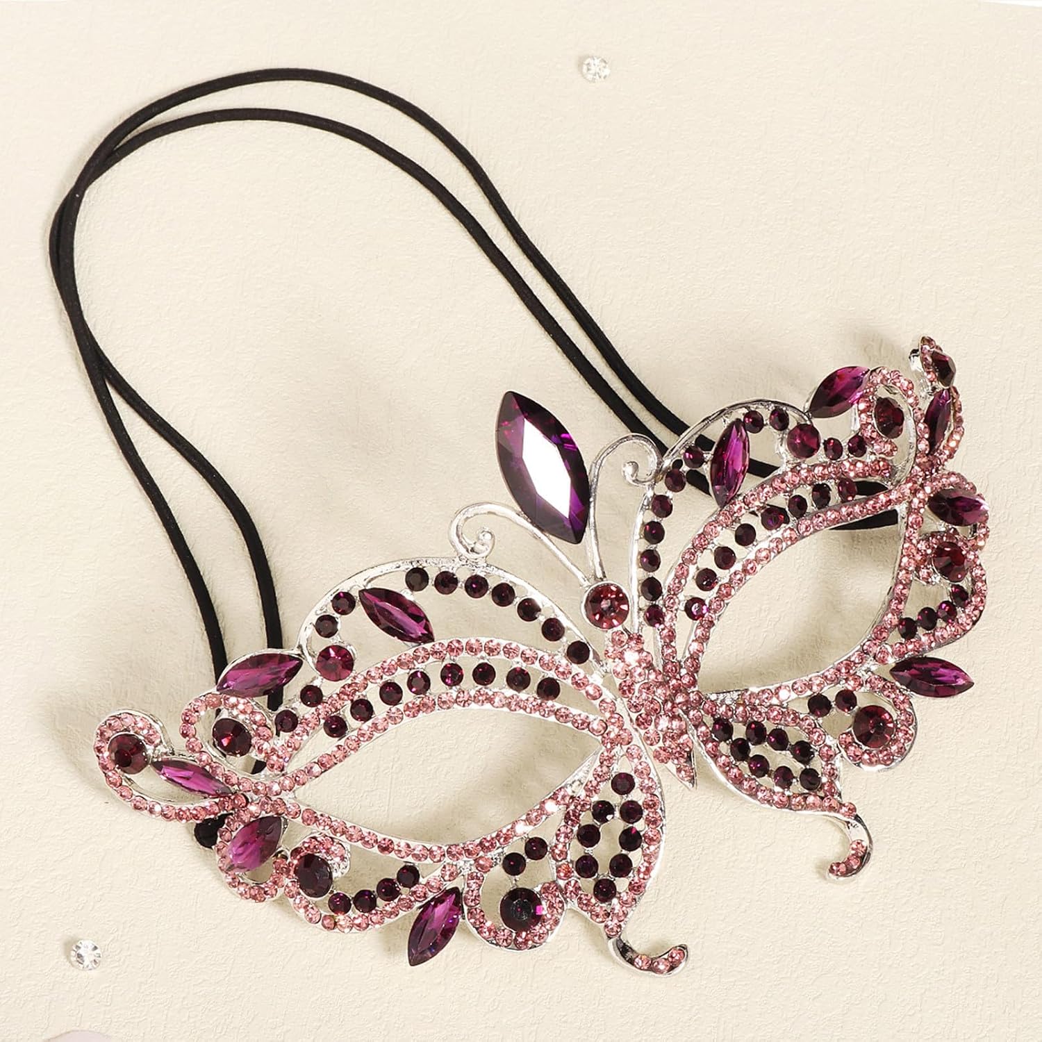 Masquerade Mask for Women-Women Luxury Rhinestone Elegant Butterfly Design Blindfold for Ball Party (05_pink) Masquerade Mask for Women-Women Luxury Rhinestone Elegant Butterfly Design Blindfold for Ball Party (05_pink)