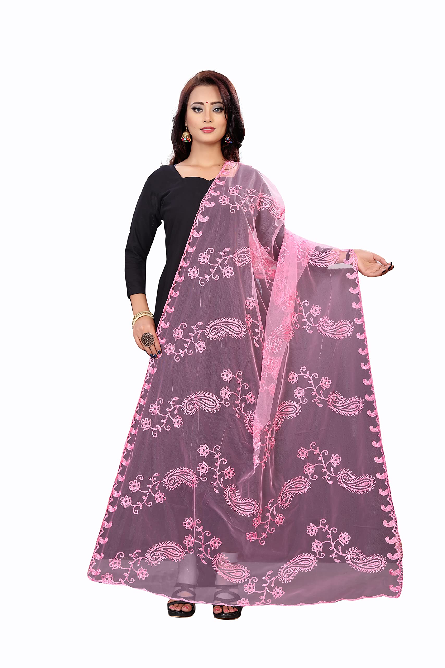 AKSHAR LLCWomen's Net Scarf Shawls & Wraps for Evening Dress, Wedding & Special Occasion, Beach & Bikini Swimsuit Cover-Up