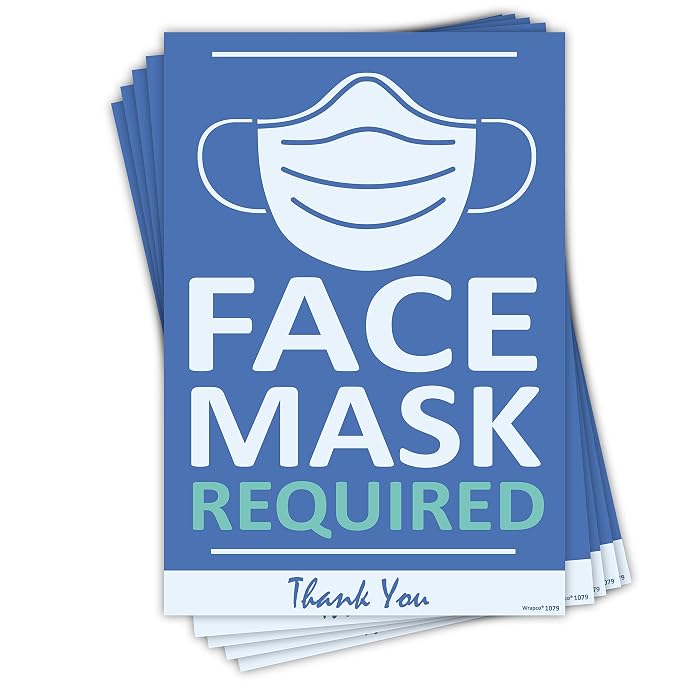 Buy 5 Pack Face Mask Required Sign No Mask No Entry Sign 7 X 10 Buy 5 pack face mask required sign no mask no entry sign 7 x 10