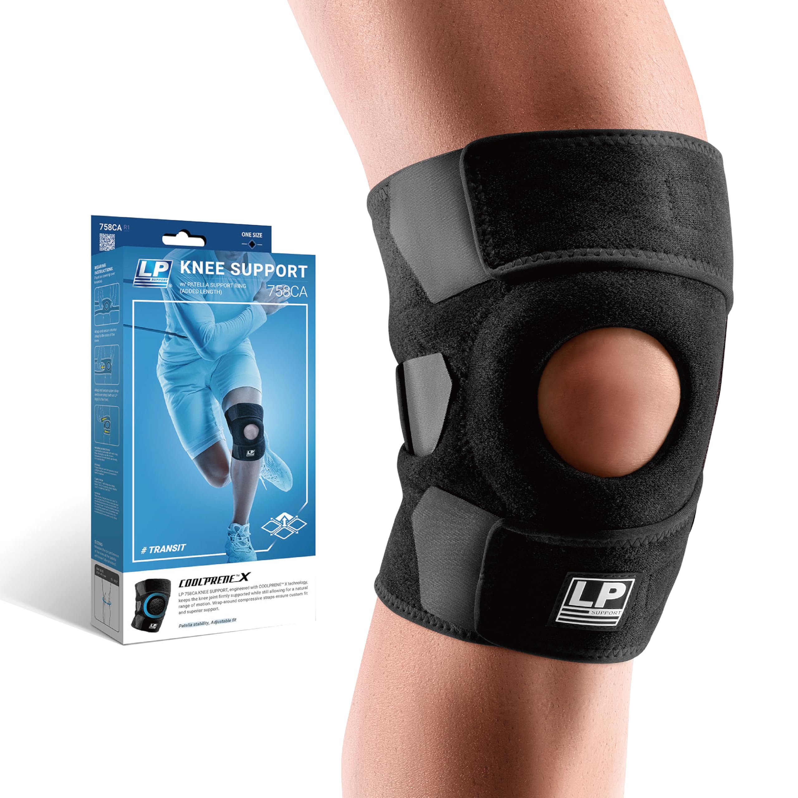 LP 758CA Knee Brace for Meniscus Tear, Arthritis Pain Relief & Patella Support – Adjustable Compression with Patella Pad & Tendon Strap for LCL,