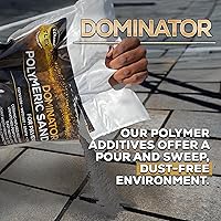 Vista 4 de Arena polimérica DOMINATOR gris carbón de 10 libras con revolucionaria tecnología Ceramic Flex para estabilizar juntas/huecos de adoquines, 1/8
