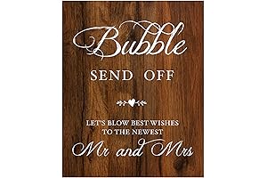 2 City Geese Rustic Burlap Wedding Bubble Send Off Sign