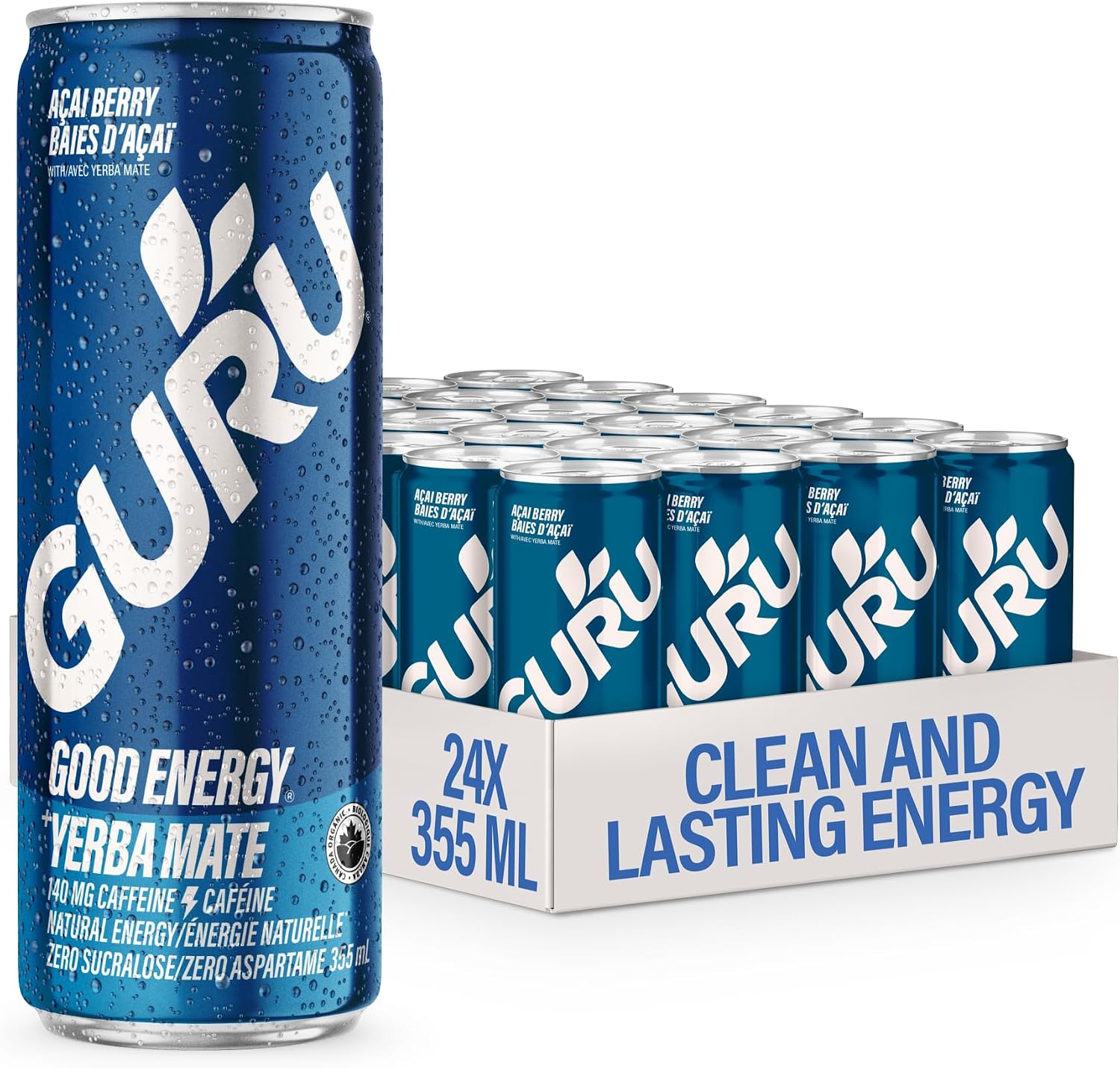 Honest review of GURU Yerba Mate, Organic Energy Drink, Acai Berry, 355 mL, 24 Pack