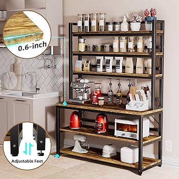 Amazon.com - Aquzee Bakers Racks for Kitchens with Storage