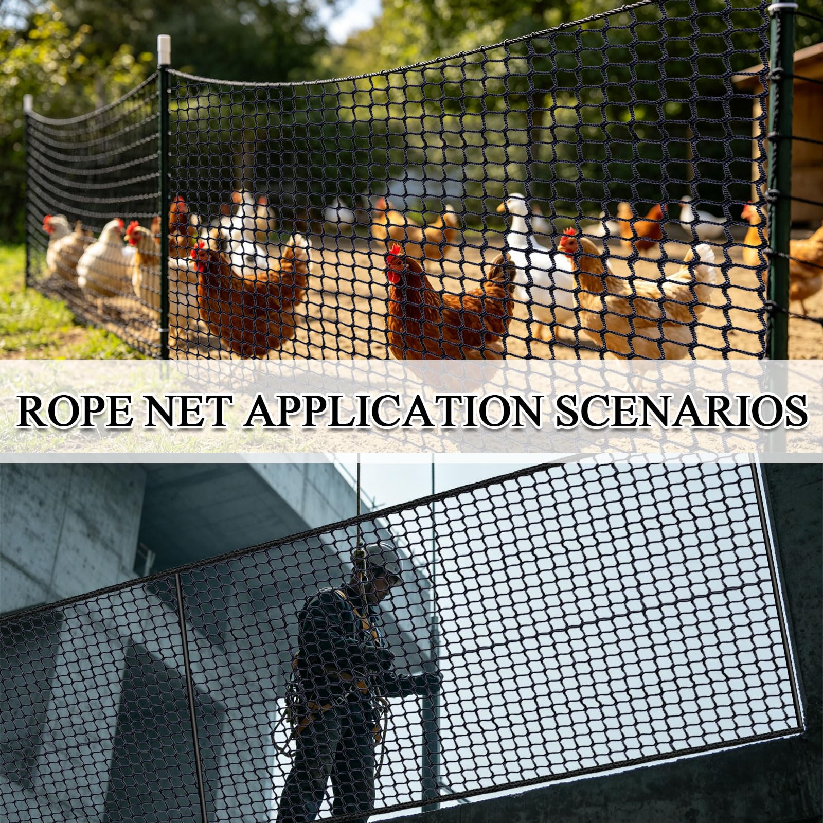 Red de Seguridad Negra Balcón,Ideal Para Niños y Mascotas,red Seguridad para Barandillas Escaleras,red Protección para Parques Infantiles,red Poliéster Sin Nudos(Size:1x10M(3.3x32.8FT),Color:Negro)