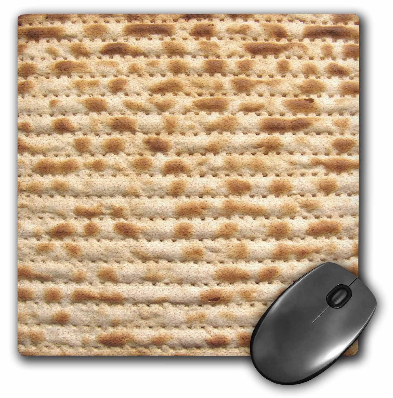3dRose LLC 8 x 8 x 0.25 Inches Mouse Pad, Matzah Bread Texture Photo for Passover Pesach Funny Jewish Humor Humorous Matzo Judaism Food (mp_112943_1)