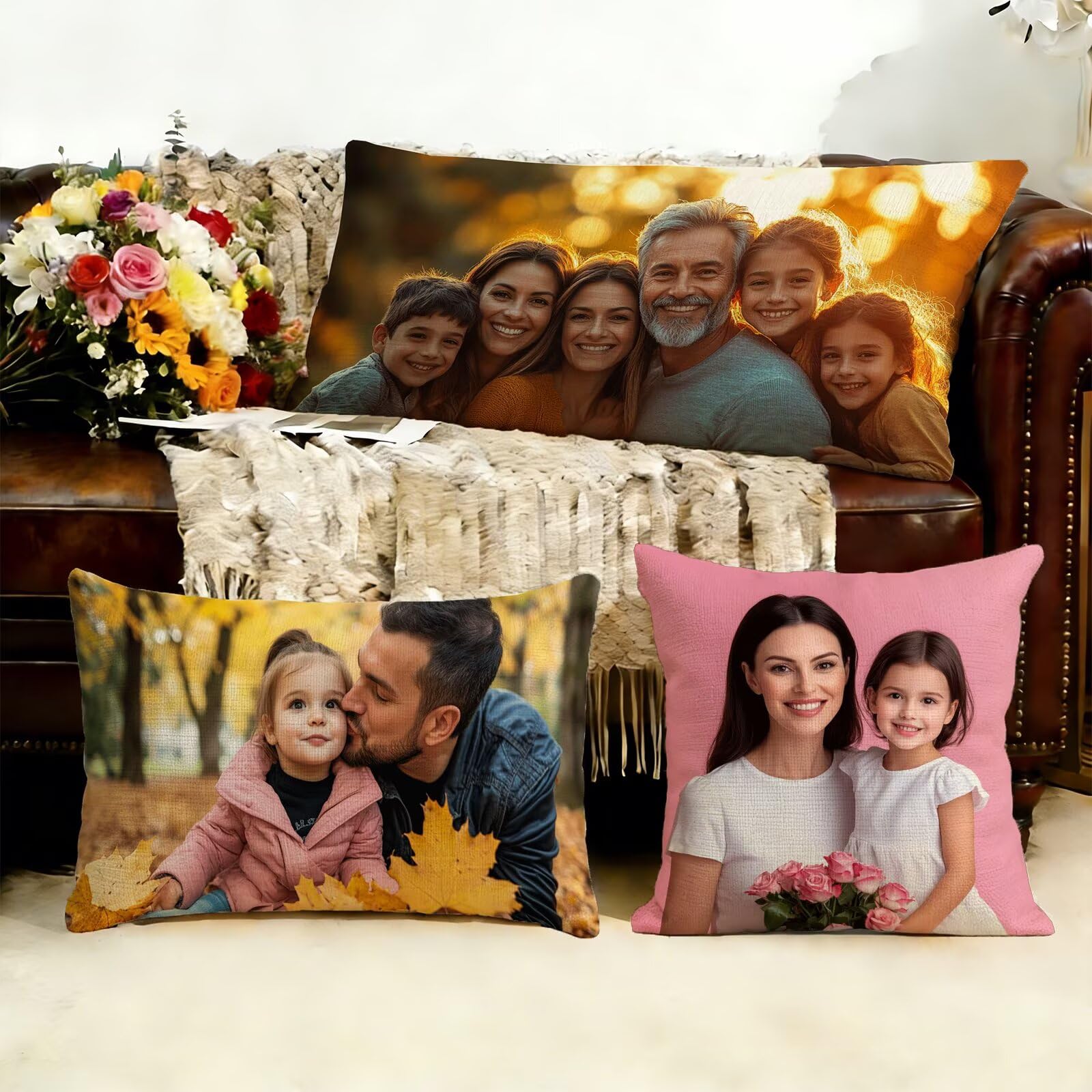 Cojin Personalizado Foto a Doble Cara 60x180cm - Cojines Exterior,Funda de Almohada Impermeable - Regalo Original para San Valentín y Aniversario Parejas para Cama Sofa Terraza Salon Jardin J1-255