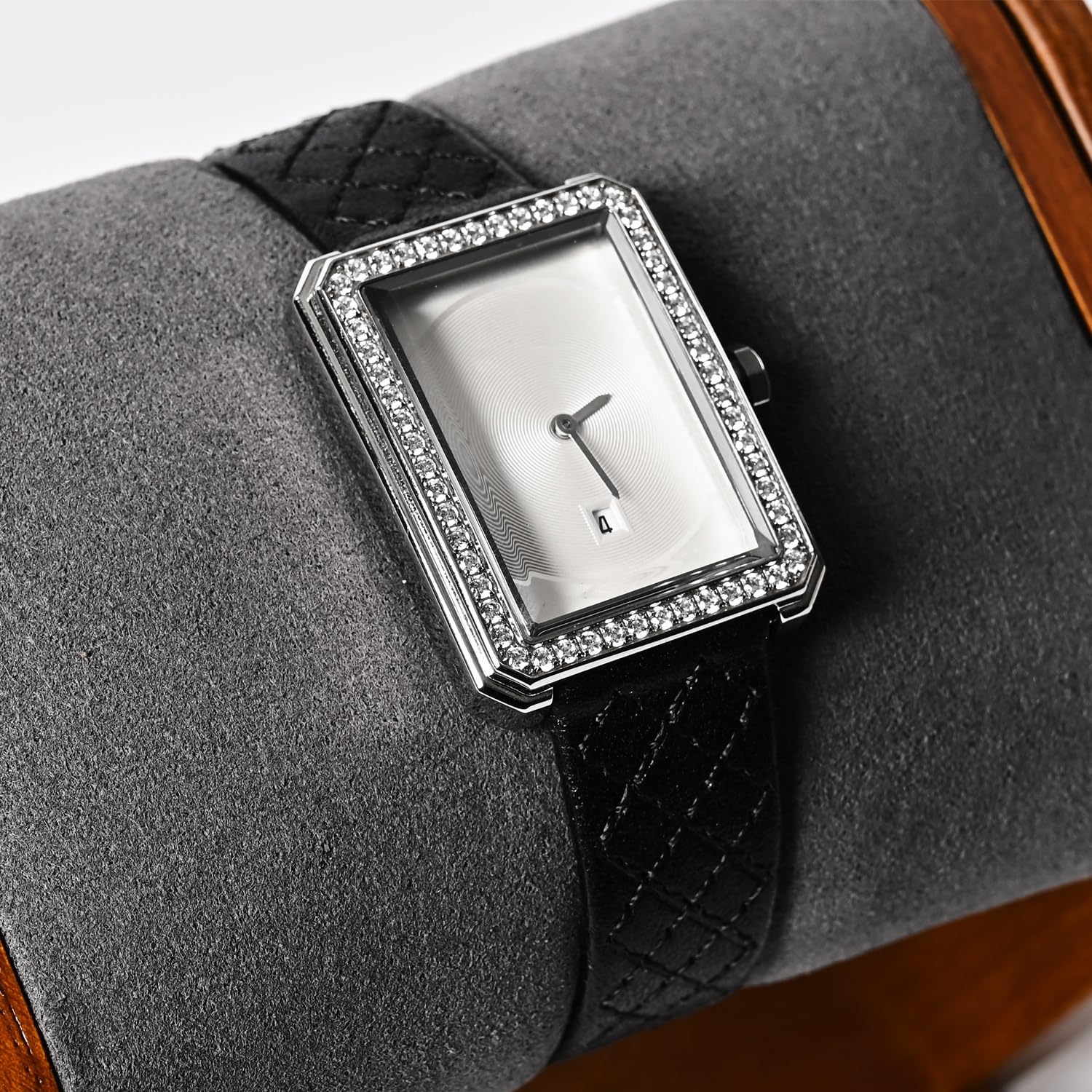 Oirlv Présentoir à montres en bois massif Gris