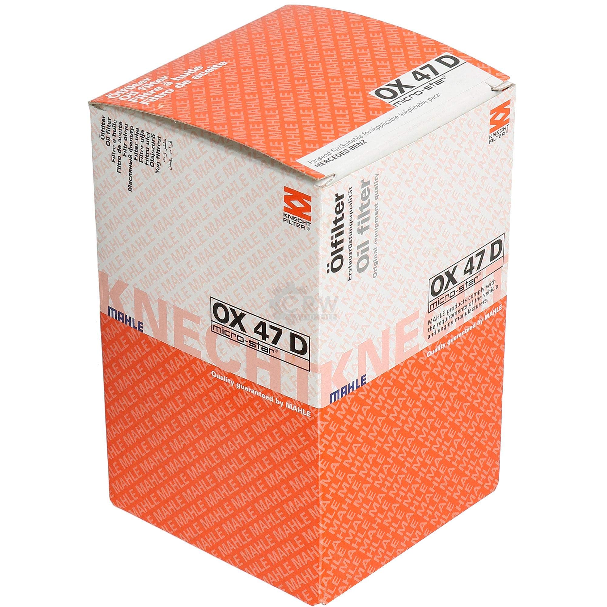 Paquete de inspección Kit de mantenimiento con filtro de aceite OX 47D, filtro de aire LX 228, filtro de combustible KX 35, tornillo de cierre