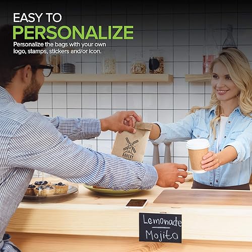 Miniatura 4 de Bolsas de papel kraft de 4 libras paquete de 500 unidades pequeñas bolsas de papel marrón para el almuerzo bolsas de papel para delicatessen de