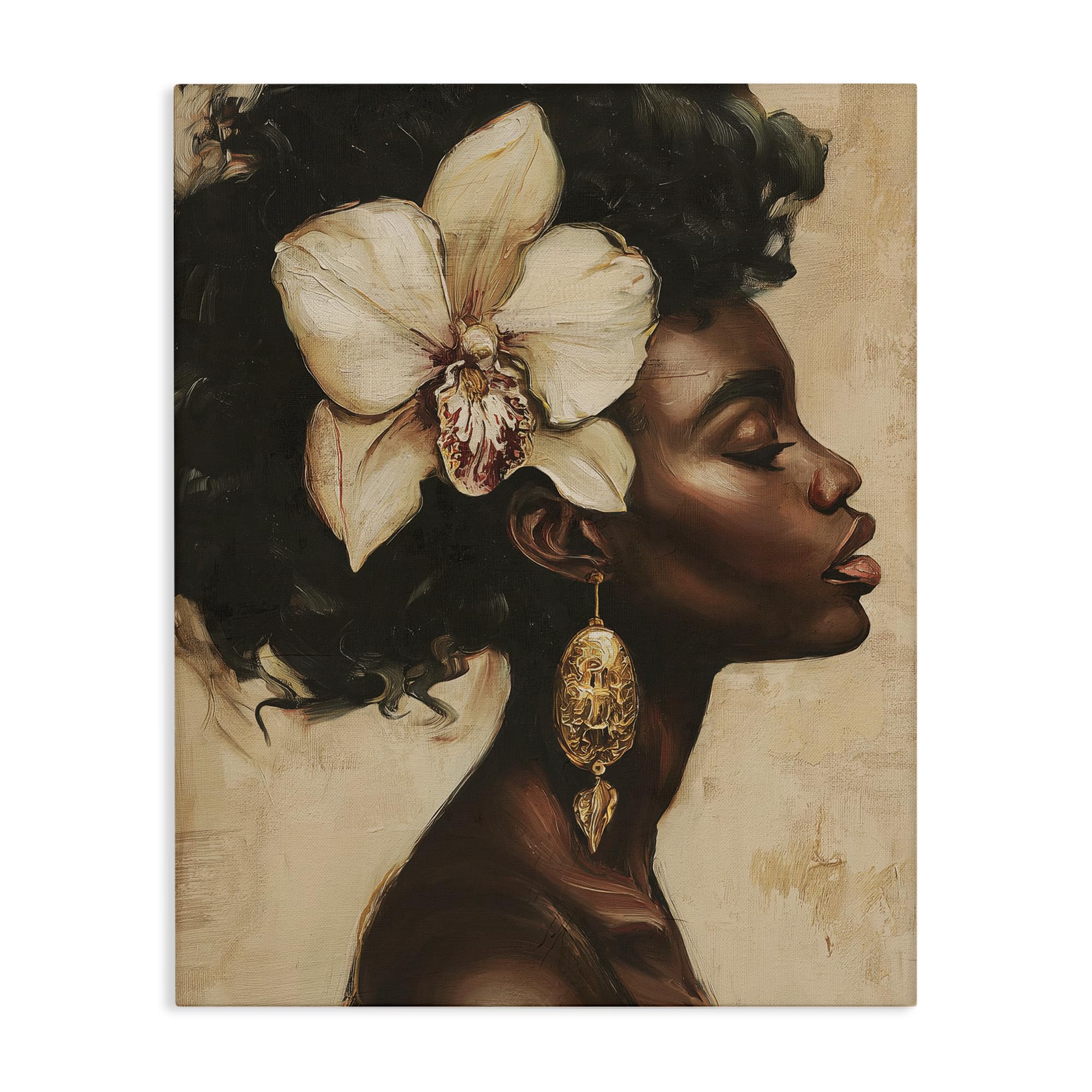'Orchid Majesty Portrait'| Canvas Art