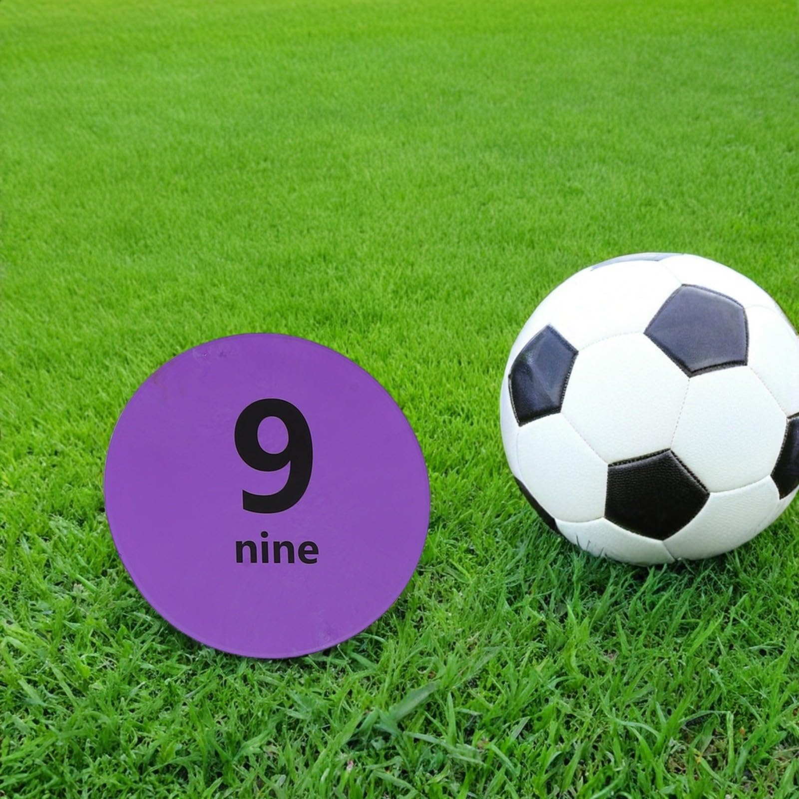 Kichvoe 10 Pezzi Marcatori Piatti Rotondi per Allenamento Calcio, PVC