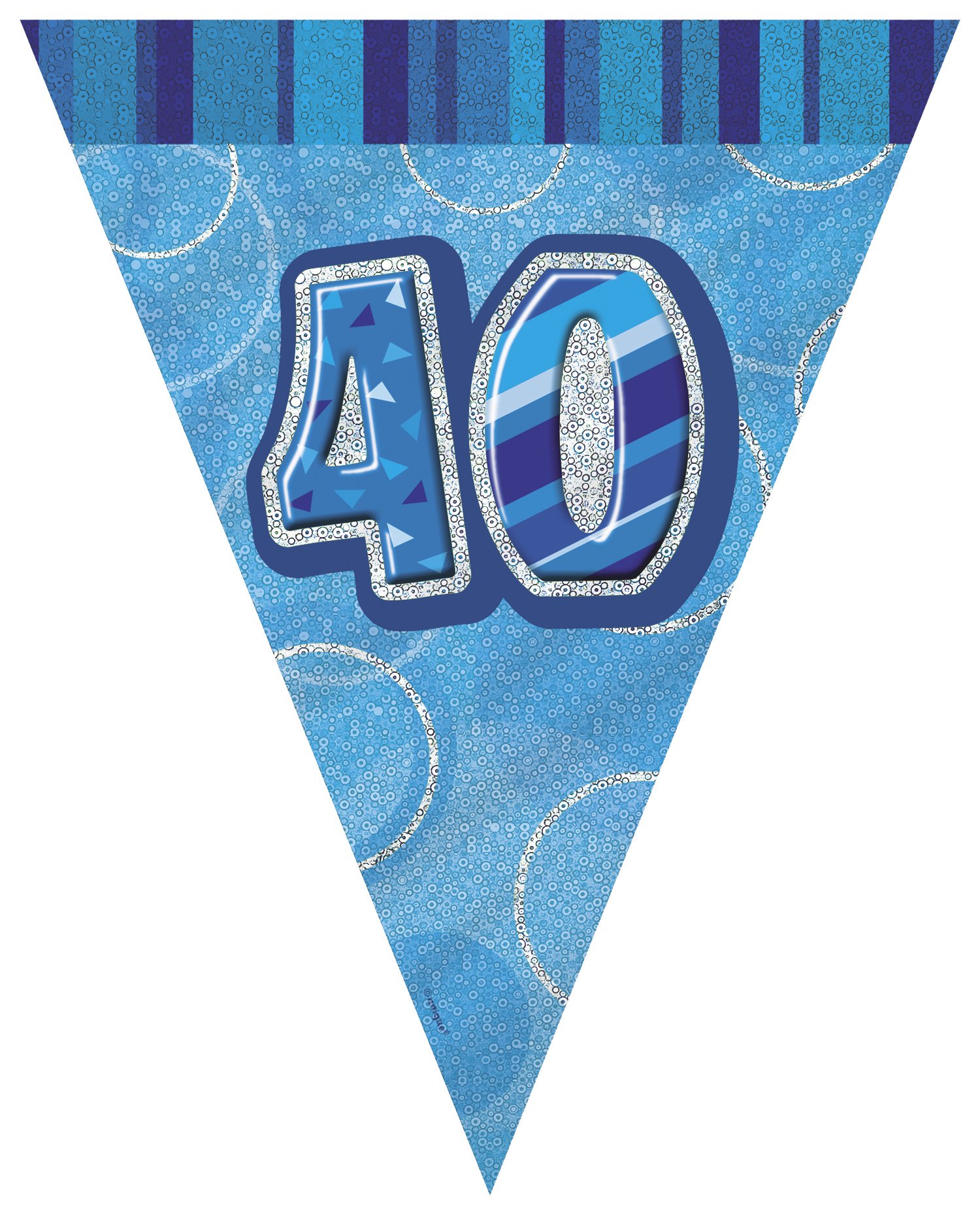 Unique Party 92068 - 9ft Foil Glitz Pink Happy 80th Birthday Banner — view 53