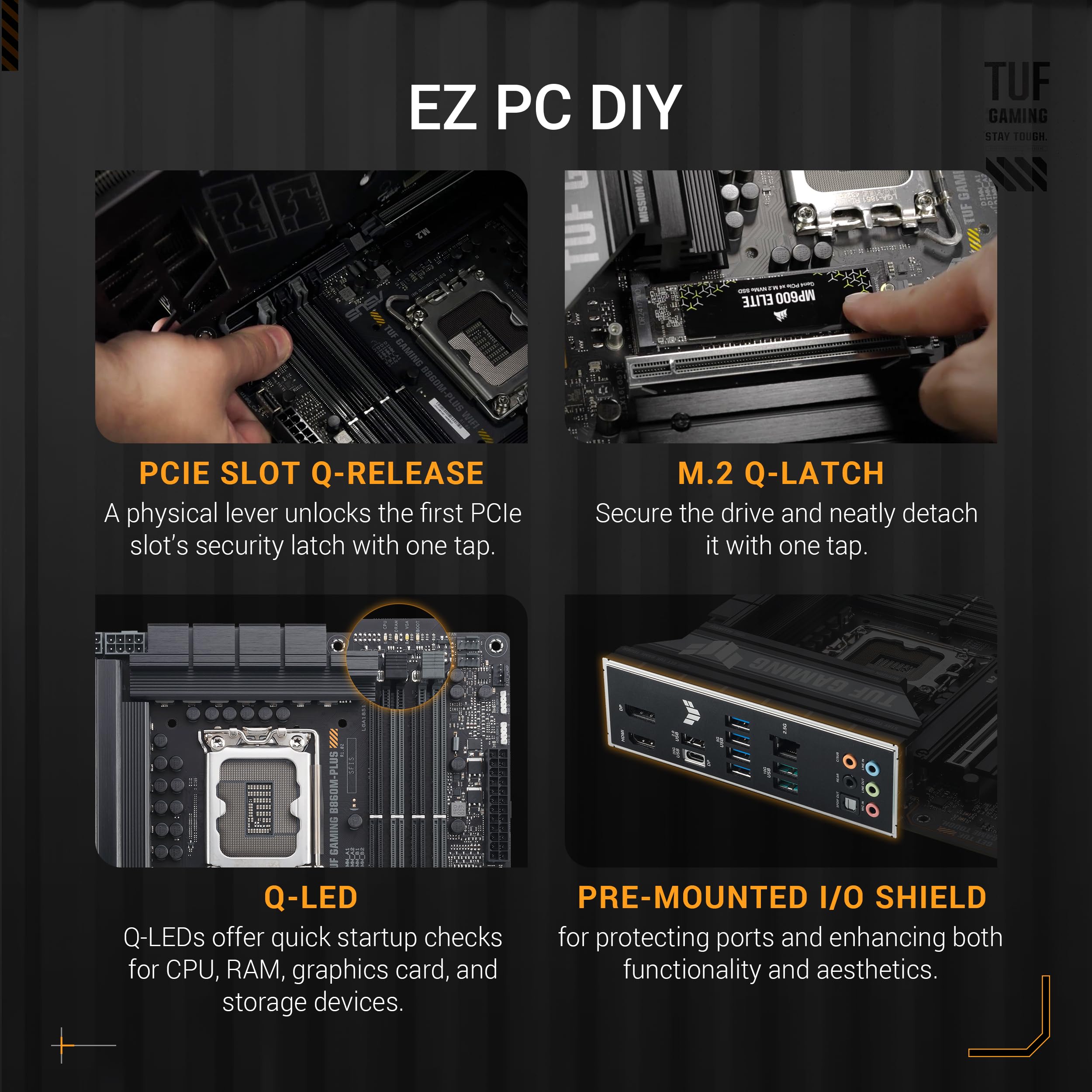 Amazon.com: ASUS TUF Gaming B860M-PLUS - Placa base Intel mATX, 12