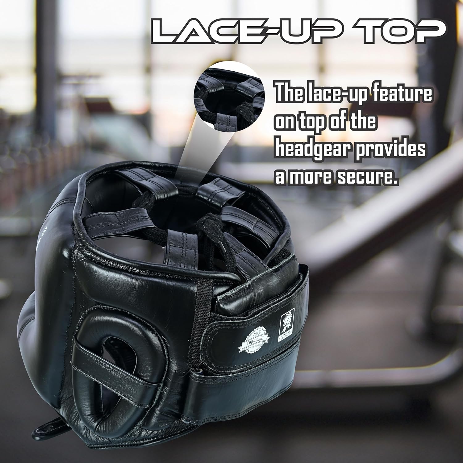 Aura 100 Boxing Headgear for Men and Women Leather Sparring Head Gear for Boxing MMA Muay Thai Kickboxing and Martial Arts Training