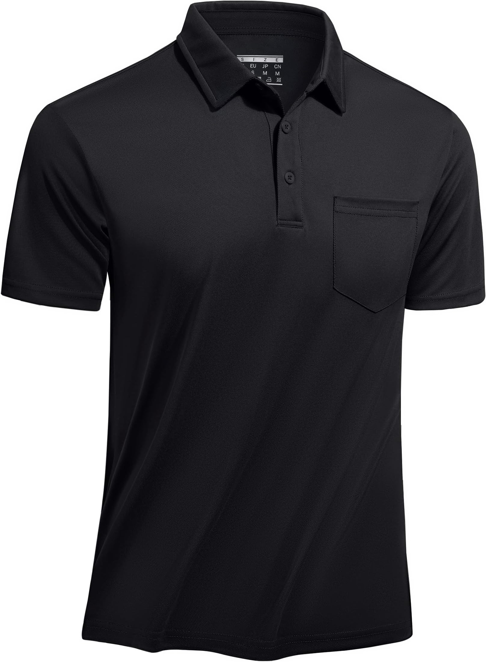 TACVASENMen's Polo Shirts Quick Dry Polo Golf Tops Short Sleeve Casual Work Polo T-Shirt with Pocket