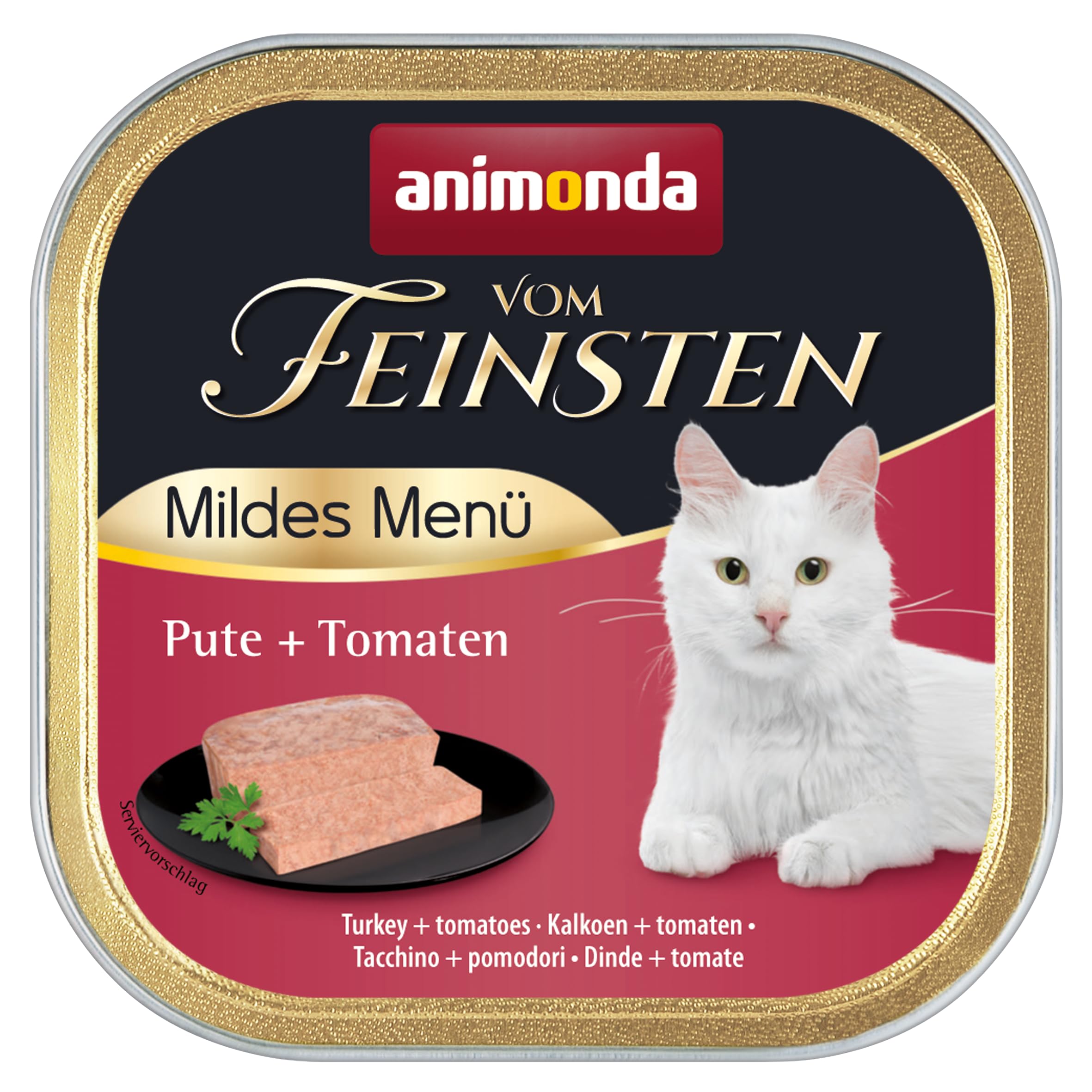 Dal menu delicato delicato delicato (32 x 100 g), cibo per gatti bagnato senza cereali e zuccheri di animonda, cibo per gatti facilmente digeribile con carne di tacchino