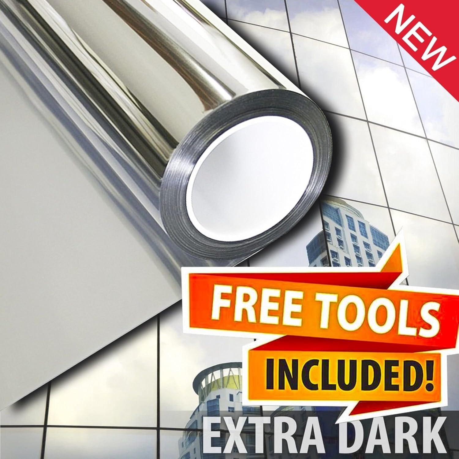 Mirror Window Film One Way Silver 5 Tinting Reflective