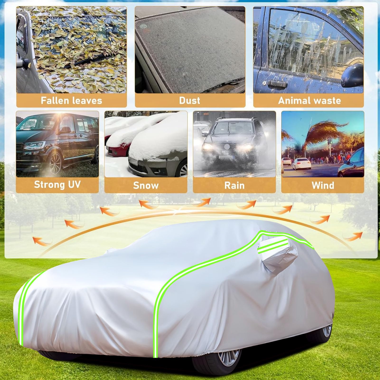 Funda Coche Impermeable para Datsun 1200 Sedan 1970-1973 Funda de Coche Resistente a los Rayos UV Antipolvo y Antiarrañazos–Protección Total para Interior y Exterior