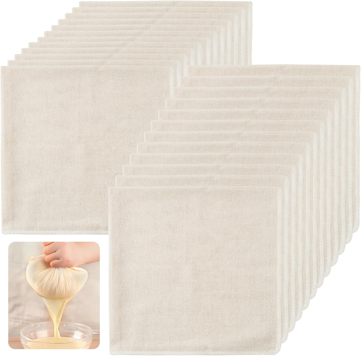 Cheese Cloths for Straining, Akamino 25 Pieces Grade 100