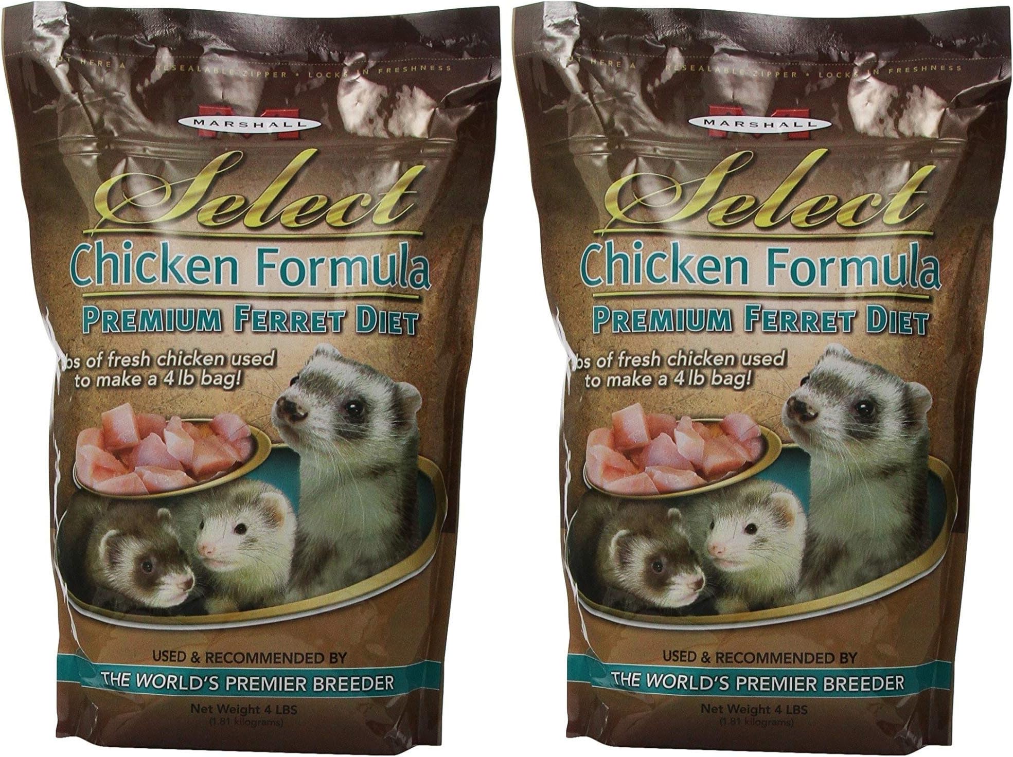 (2 Pack) Marshall Pet Products Select Chicken Formula Premium Ferret Diet