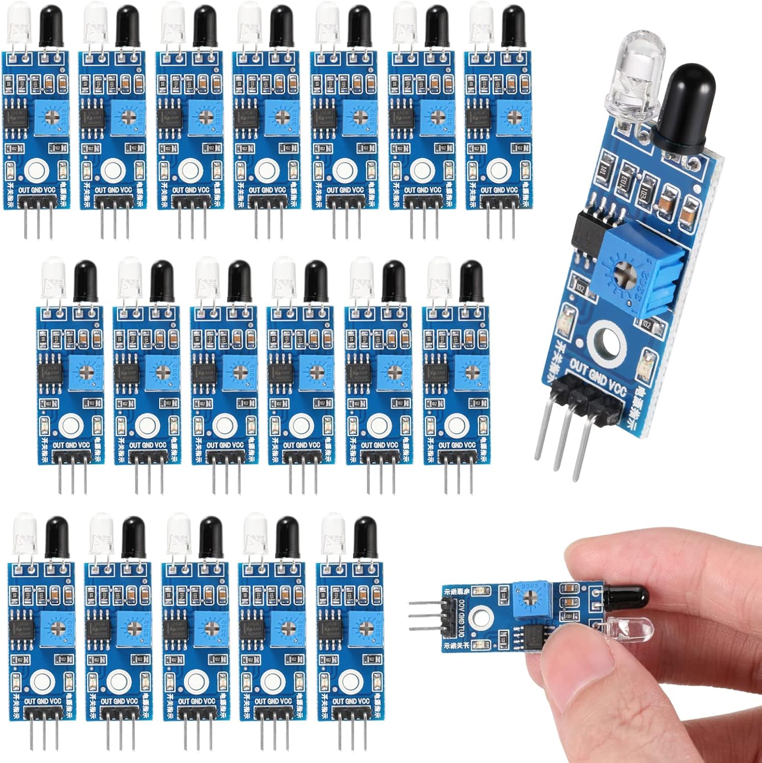 IR Infrared Obstacle Avoidance Sensor Module 20Pcs IR Infrared Sensor 3 ...