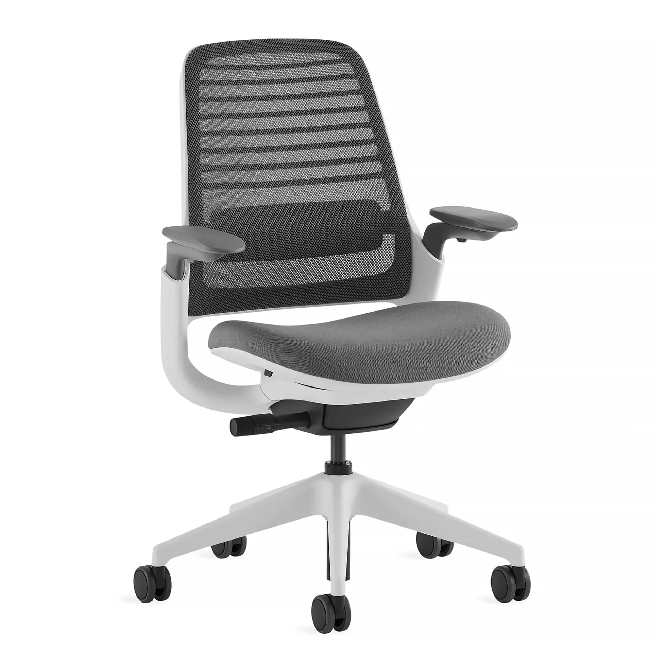 Steelcase Series 1 Office Chair - Ergonomic Work Chair with Wheels for Carpet - Helps Support Productivity - Weight-Activated Controls, Back Supports & Arm Support - Easy Assembly - Graphite, Light