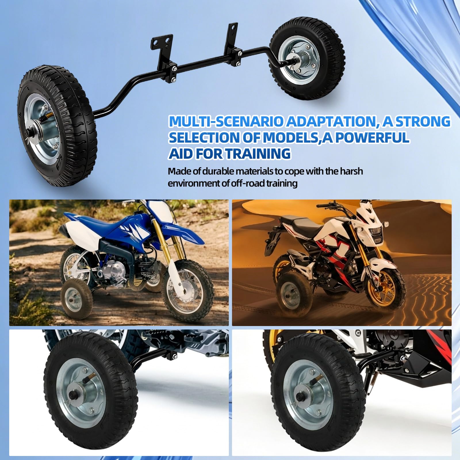 Ruedas de entrenamiento para motocross, universales para CRF50 PW50 TTR 50 MX125 MX350 MX500 MX400 MX250 MX650 50CC la mayoría de Dirt Pit Bike