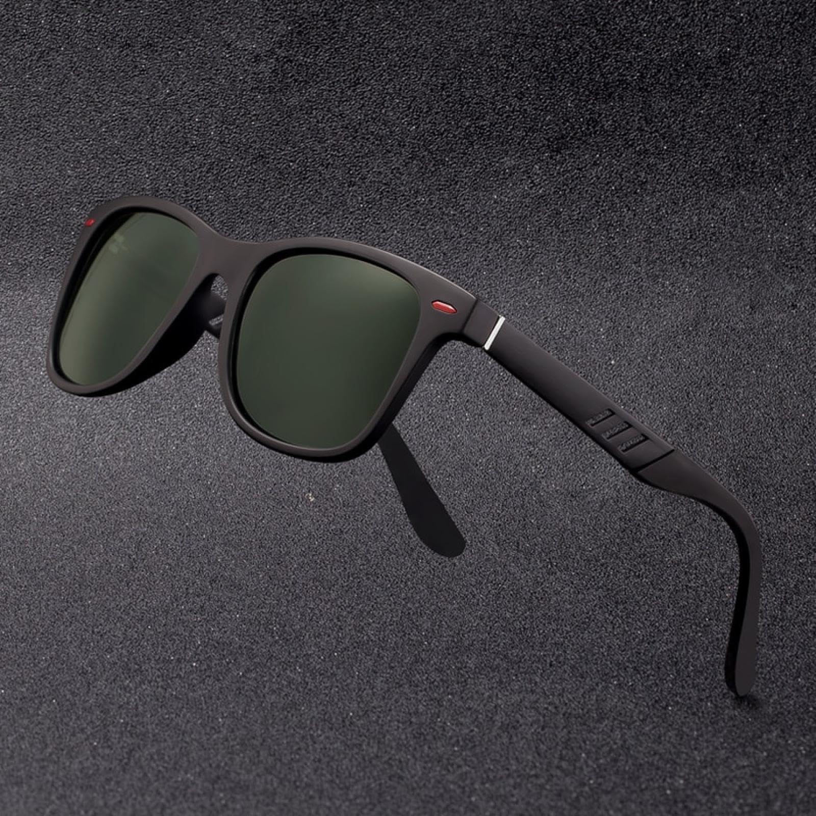 Gafas de sol para hombre y mujer, patas con bisagras, lentes Tac