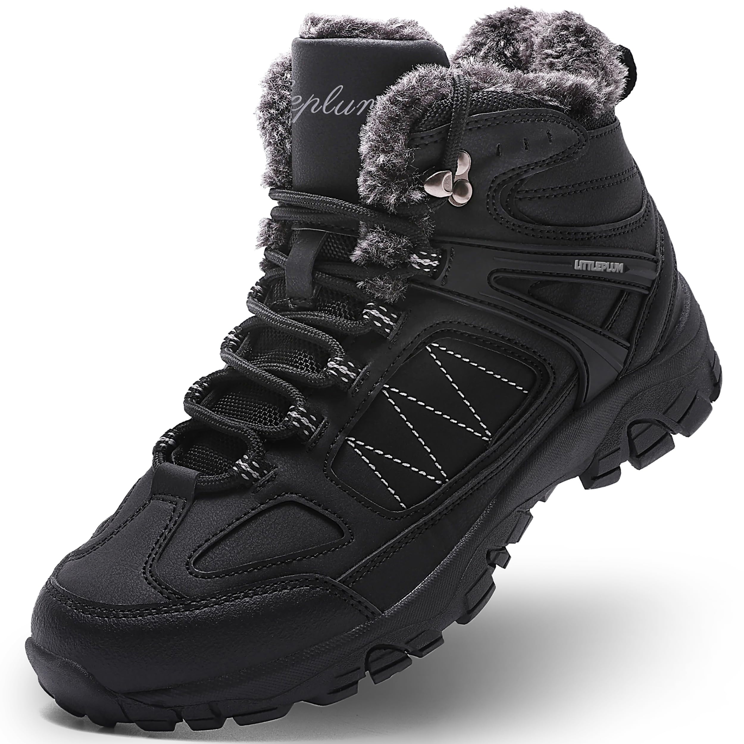 ASHION Botas Mujer Calzado Algodón Botas Invierno Trekking Nieve Botas Relleno Caliente,Negro, 41 EU