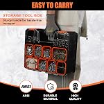 Double Side Tool Box, Multi-Function Storage Toolbox Organizer, 8 Movable Small Trays & Removable Dividers, Transparent Cover Plate, Toolbox For Hobby & Craft Use (15.16"L*12.8"W*6.3"H)