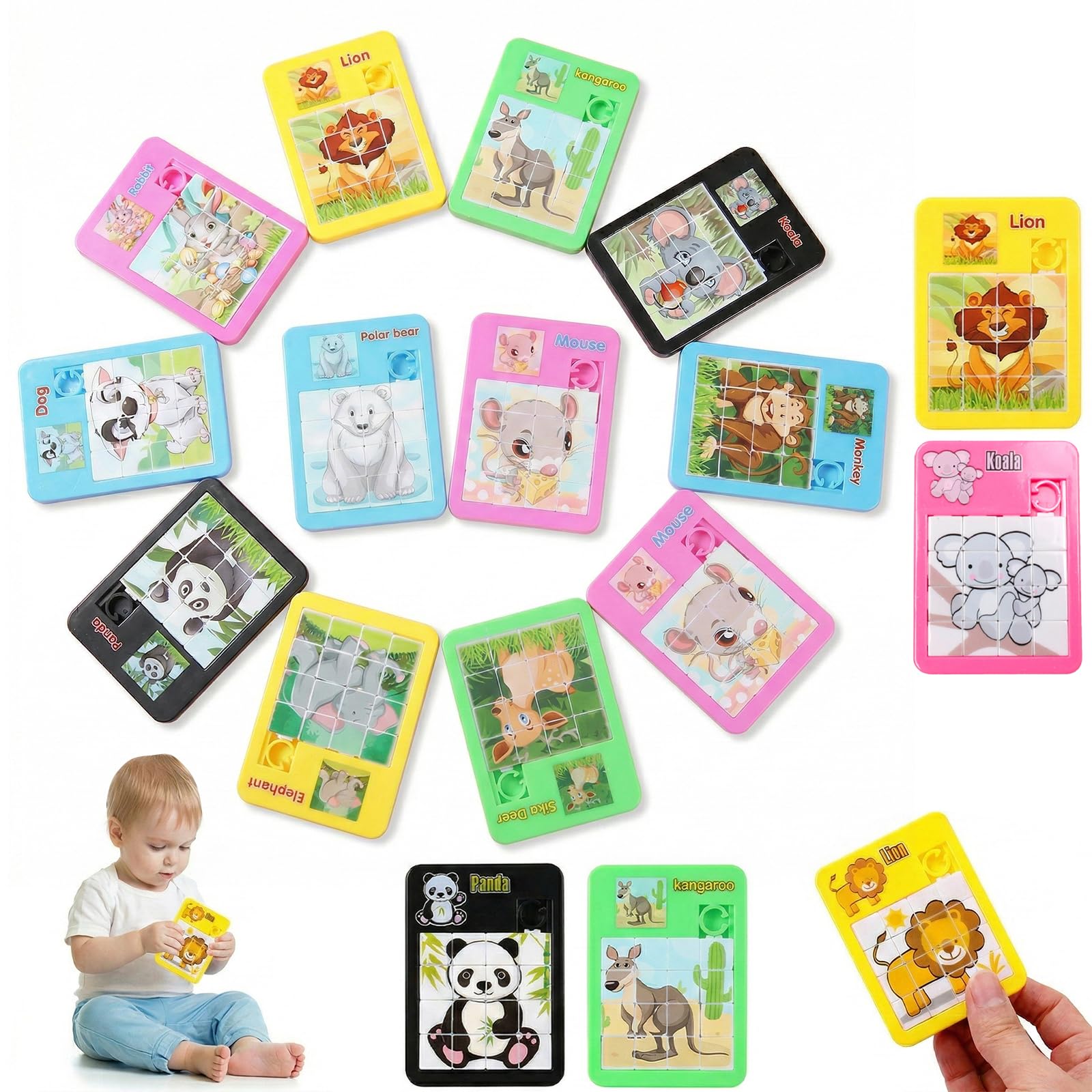 16 sztuk mini puzzli dla dzieci, gadżetów urodzinowych dla dzieci, upominki na zakończenie imprezy dla uczniów, zabawki urodzinowe