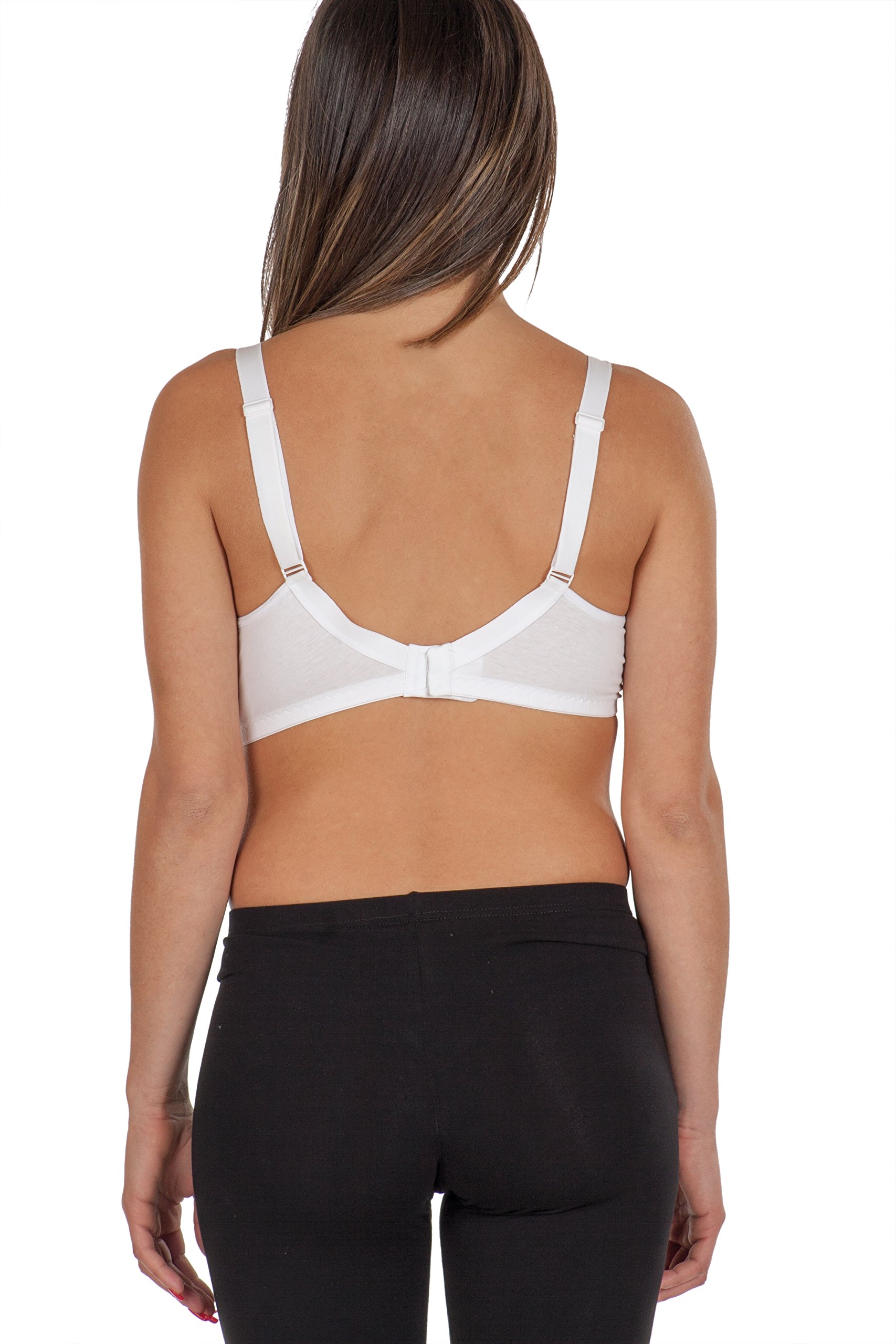 Premamy - Reggiseno per Premaman, Modello Basic, Cotone bielastico, per Allattamento - Bianco - IV (M)