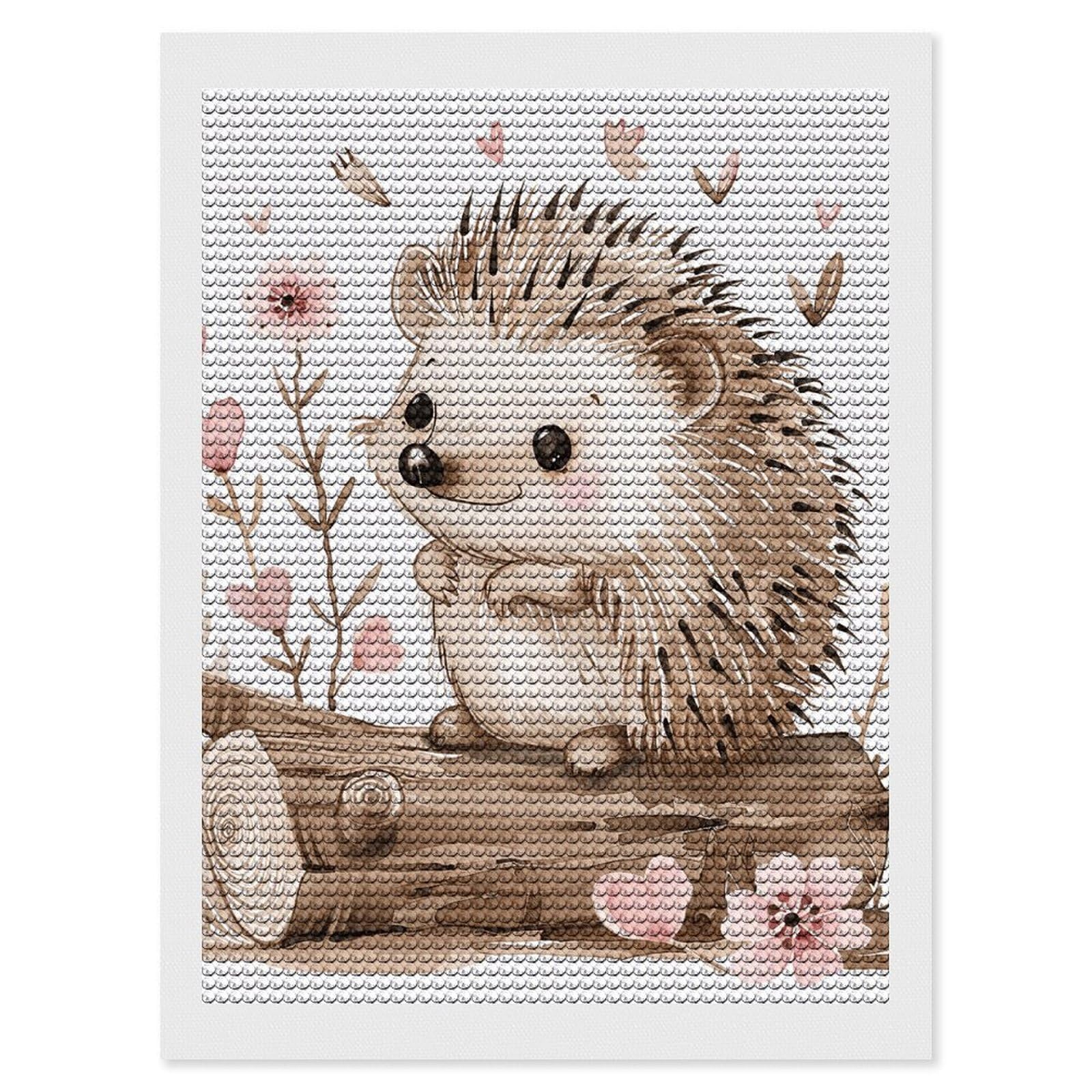 FekiLoot Hedgehog Sitting Diamond Art Kits for Adults, 5D Aurora Diamond Painting Kits for Beginners DIY Full Drill Dots Gem Art Paint Crafts for Home Wall Decor 12"x16"