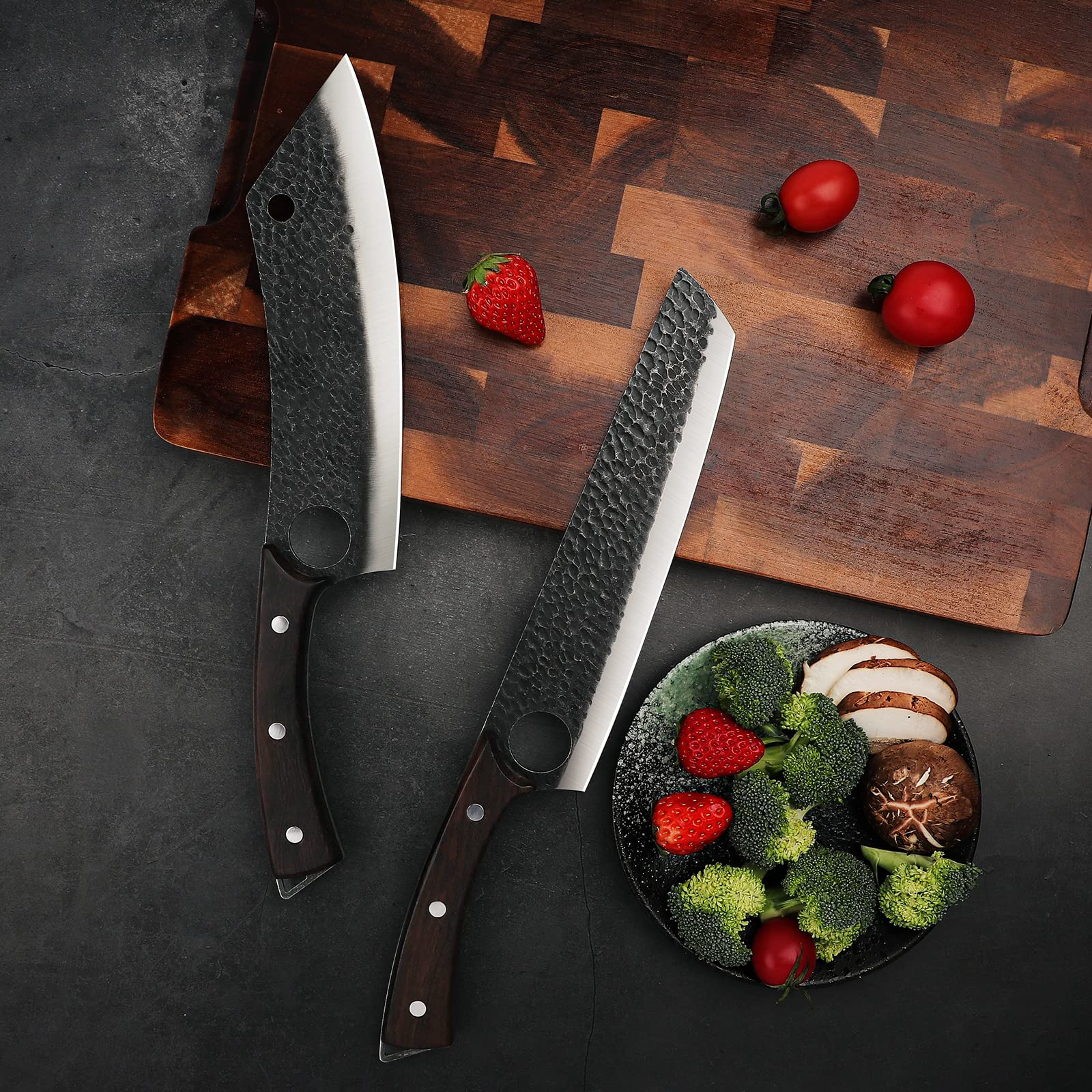 Amazon.co.jp: 肉や野菜の切り抜き用多目的クリーバーナイフ、19.8cm