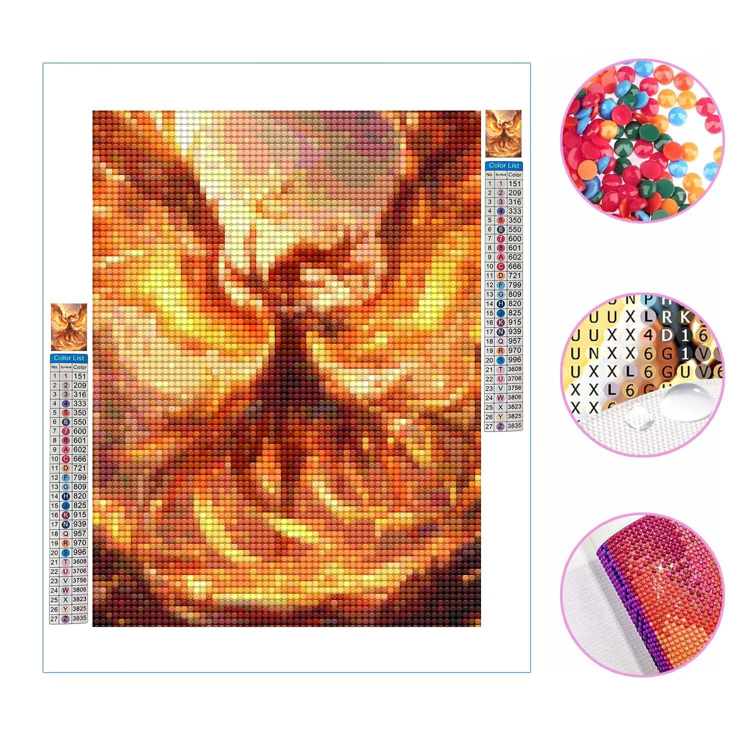 Diamond Painting Feniks 70x90cm Diamentowe Malarstwo Dzieci Wróżka, 2025 DIY Malowanie Diamentowe Malowanie Według Liczb Dorosłych Rzemiosło Kryształ Puzzle Diamenty Ścieg Krzyżowy, Dekoracja Ścienna