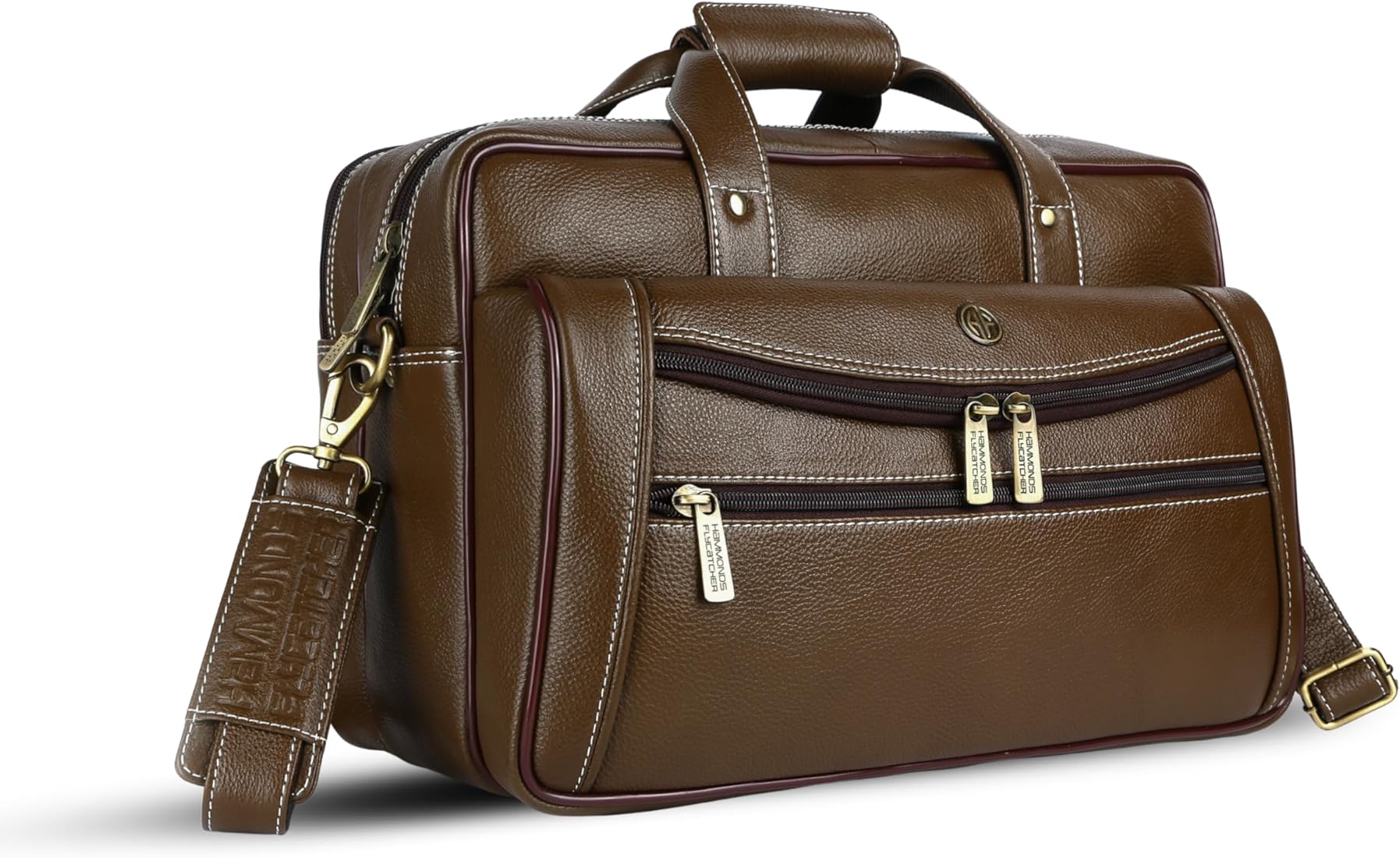 Leather homura　1 HAMMONDS FLYCATCHER Men Genuine Leather Office Bag - 15.6