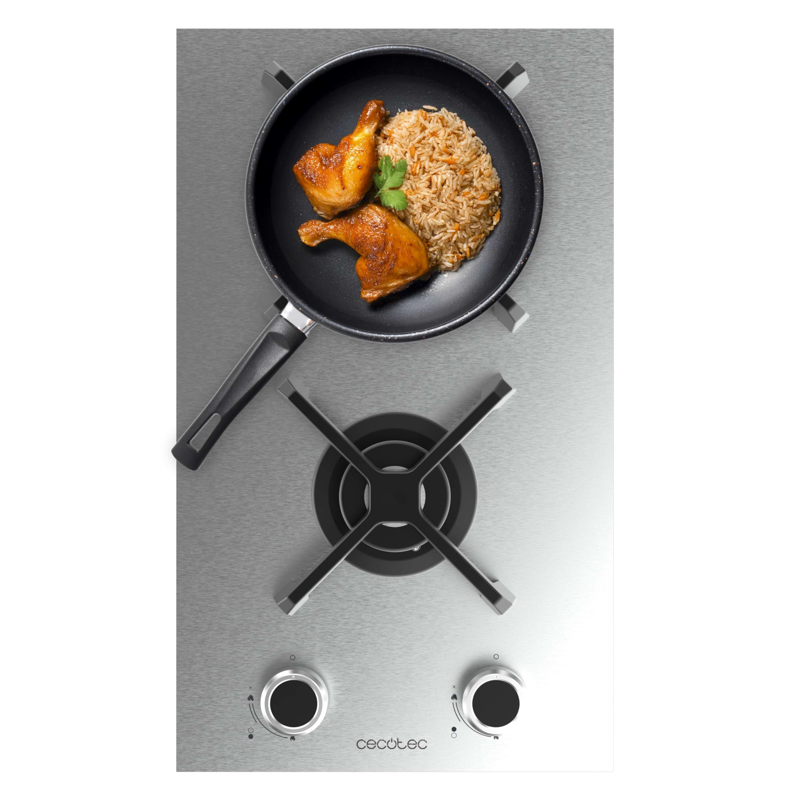 Cecotec Bolero Squad G 3400S Stainless Steel 3 Burner Gas Hob 6.2kW, Cast Iron Grills, WOK Triple Crown Burner, Electronic Ignition, Valve Safety, Gas Accessory — view 21