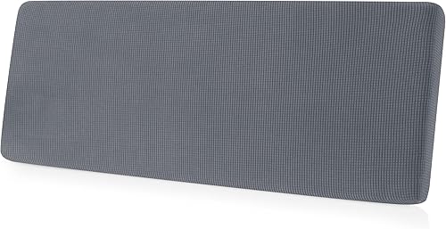 CHUN YI - Funda elástica de cojín para sofá de 3 plazas, funda de asiento de sofá con tela jacquard de elastano (grande, color gris claro)