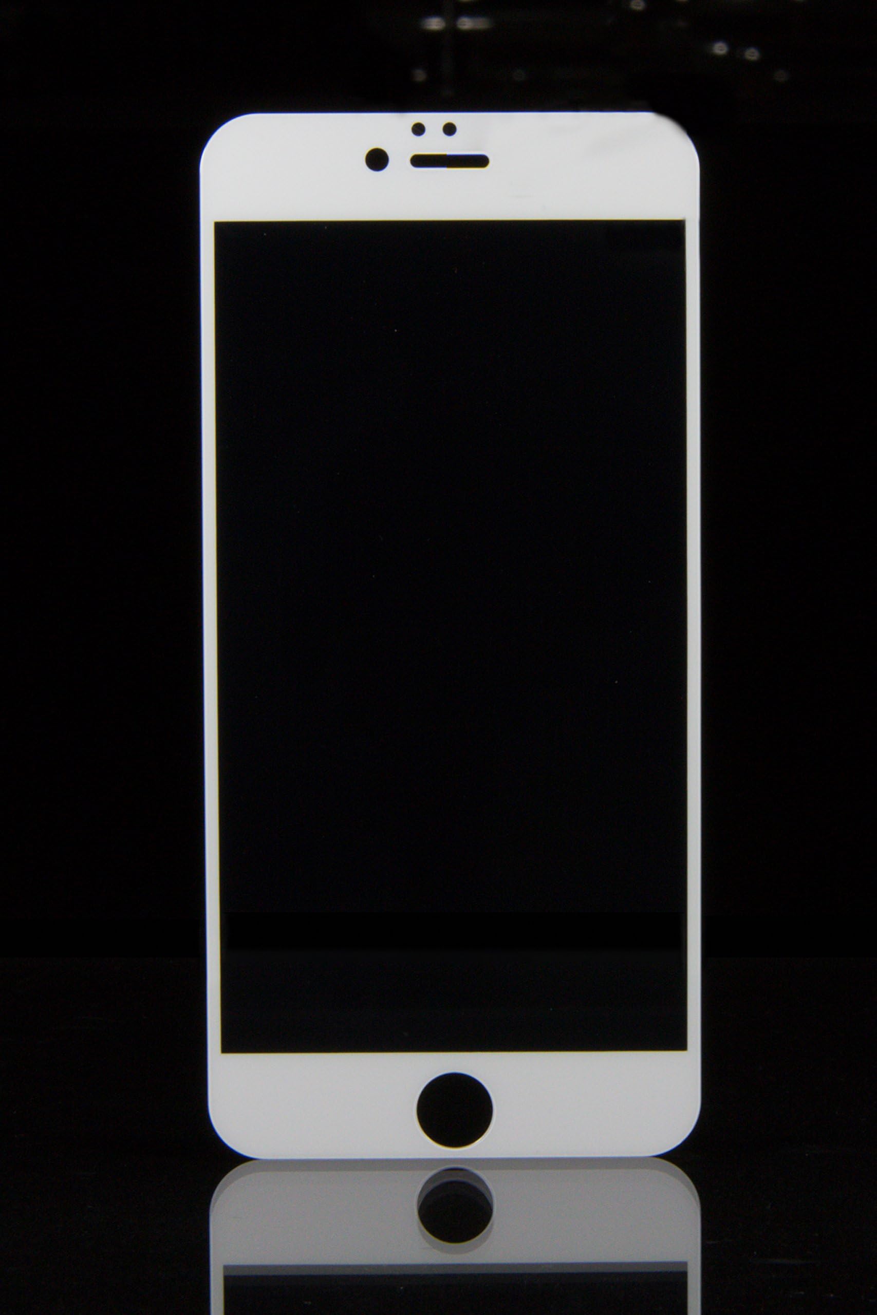 EMF Anti Radiation Anti Blue Light Protector for iPhone 6/ 6s Plus White by ProTech Defense Tempered Glass Easy Install SAR Tested for 66% Harmful Rays