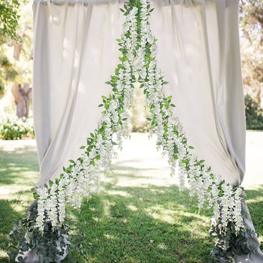 ハンドメイド　Y ourelia Amazon.com: U'Artlines 5Pcs 7.2 Ft/Piece Artificial Wisteria