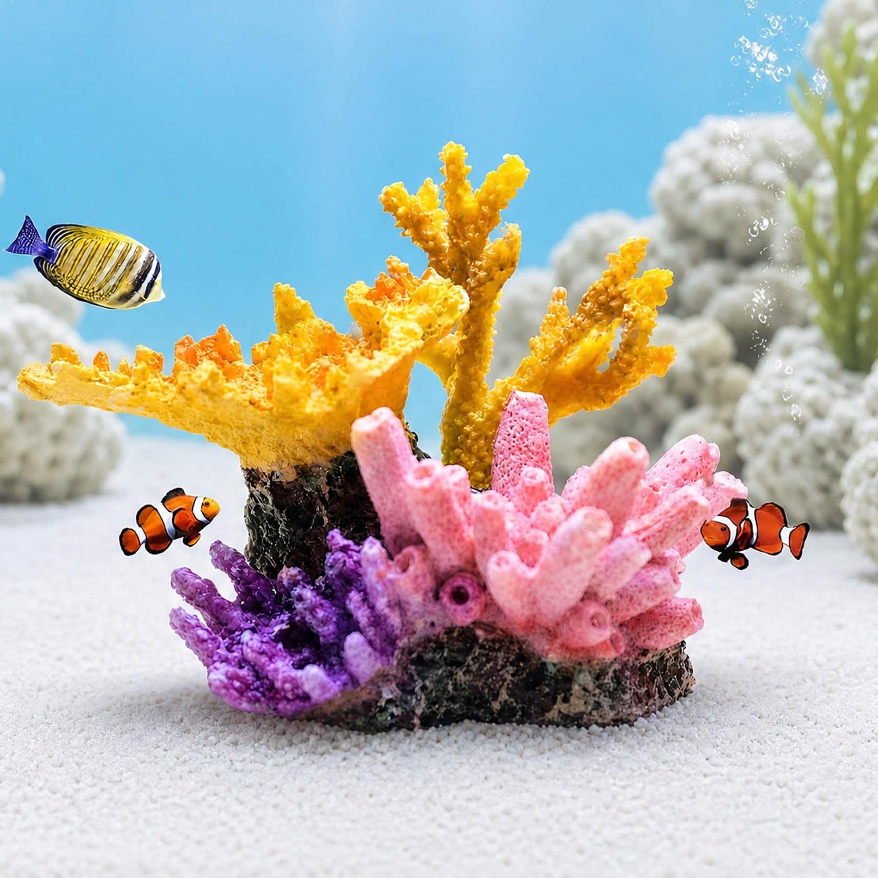 Barriera corallina artificiale Decorazione acquario piante corallo resina colorato acquari gamberetti pesce