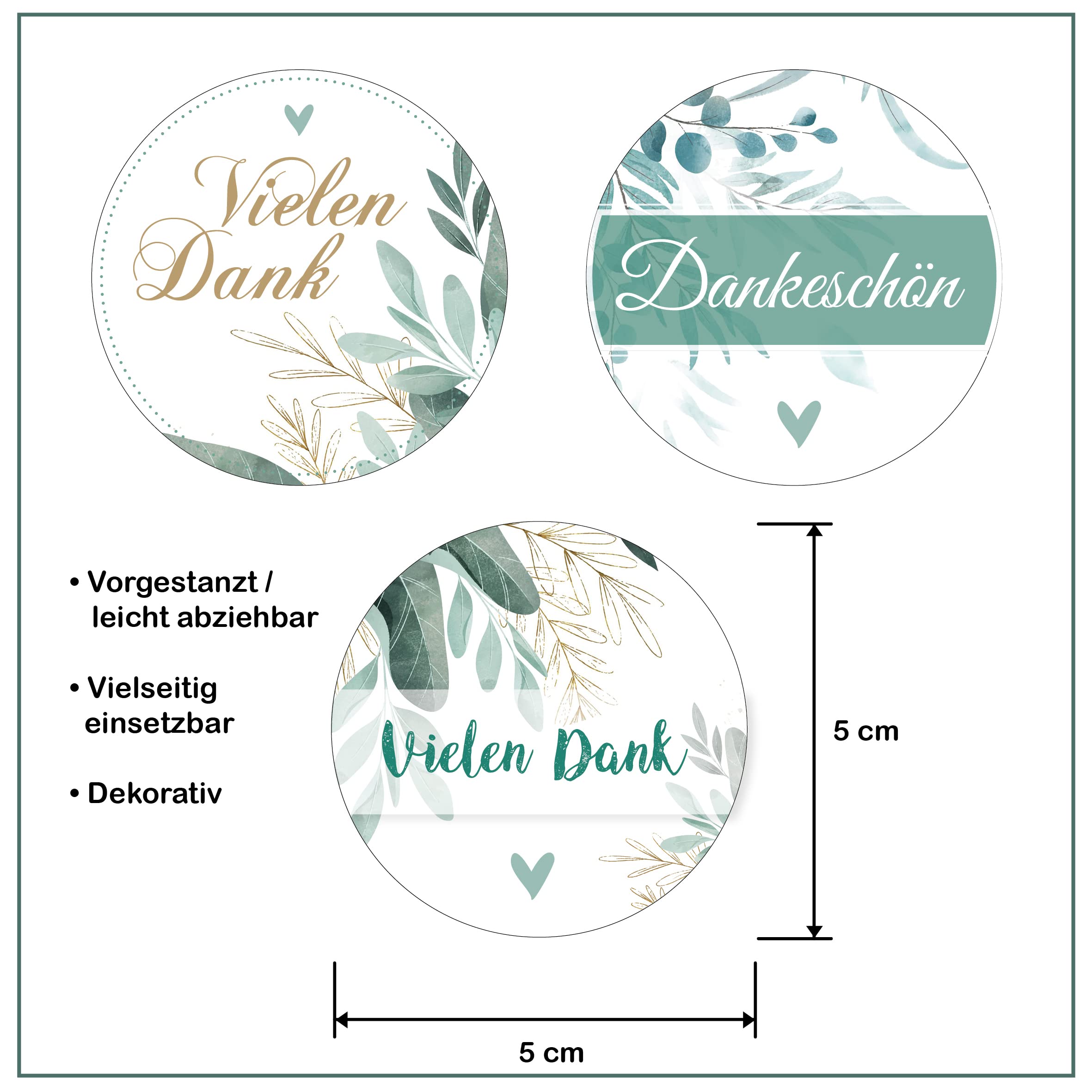 PROlac Premium 'Thank You' Stickers - Floral Design, 1000 Pieces (50 x 50 mm), Round, Oil & Scratch Resistant - Image 2