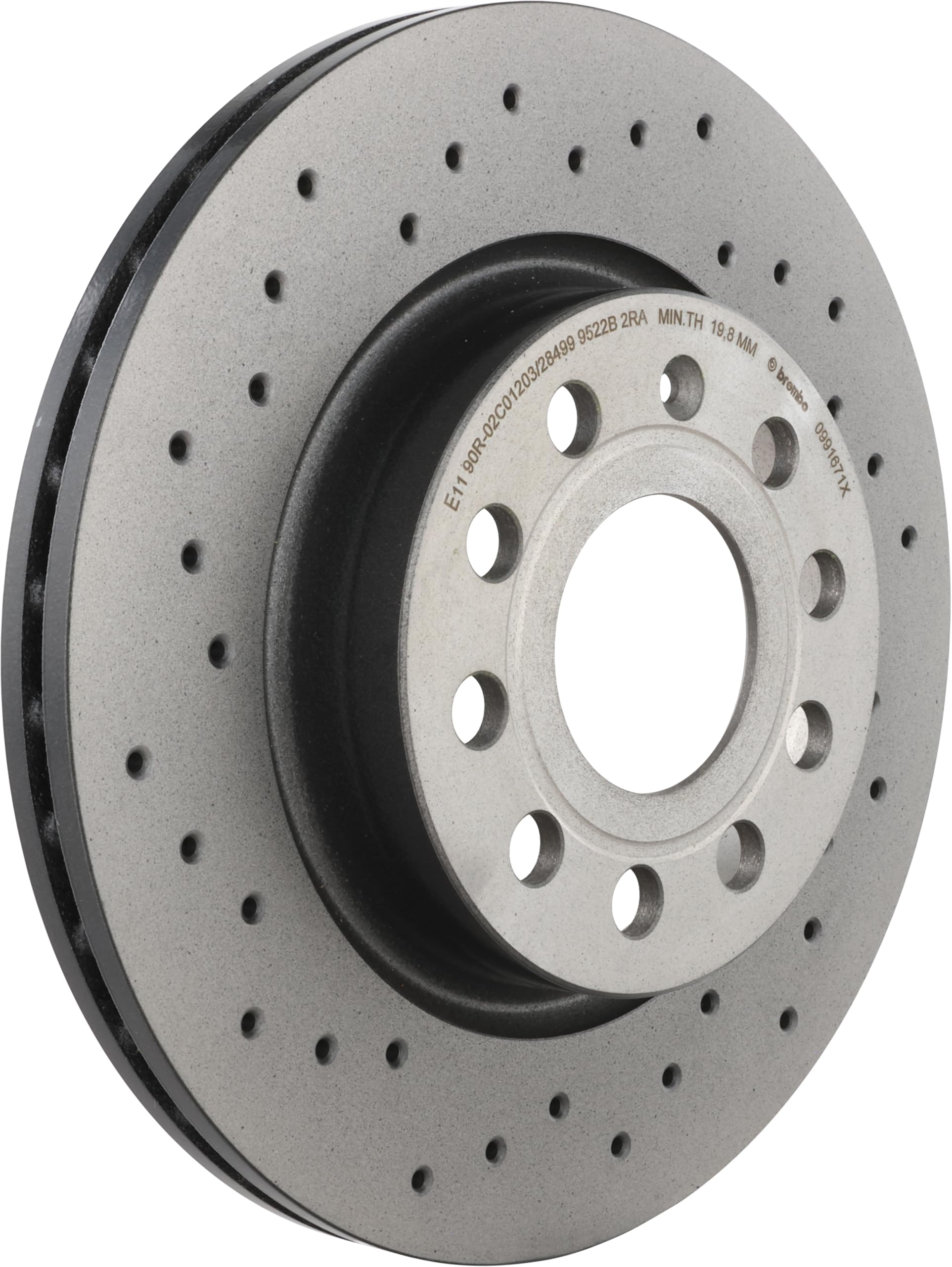 Brembo Xtra 09.9167.1X - Disco Freno Forato Anteriore, Set di 2