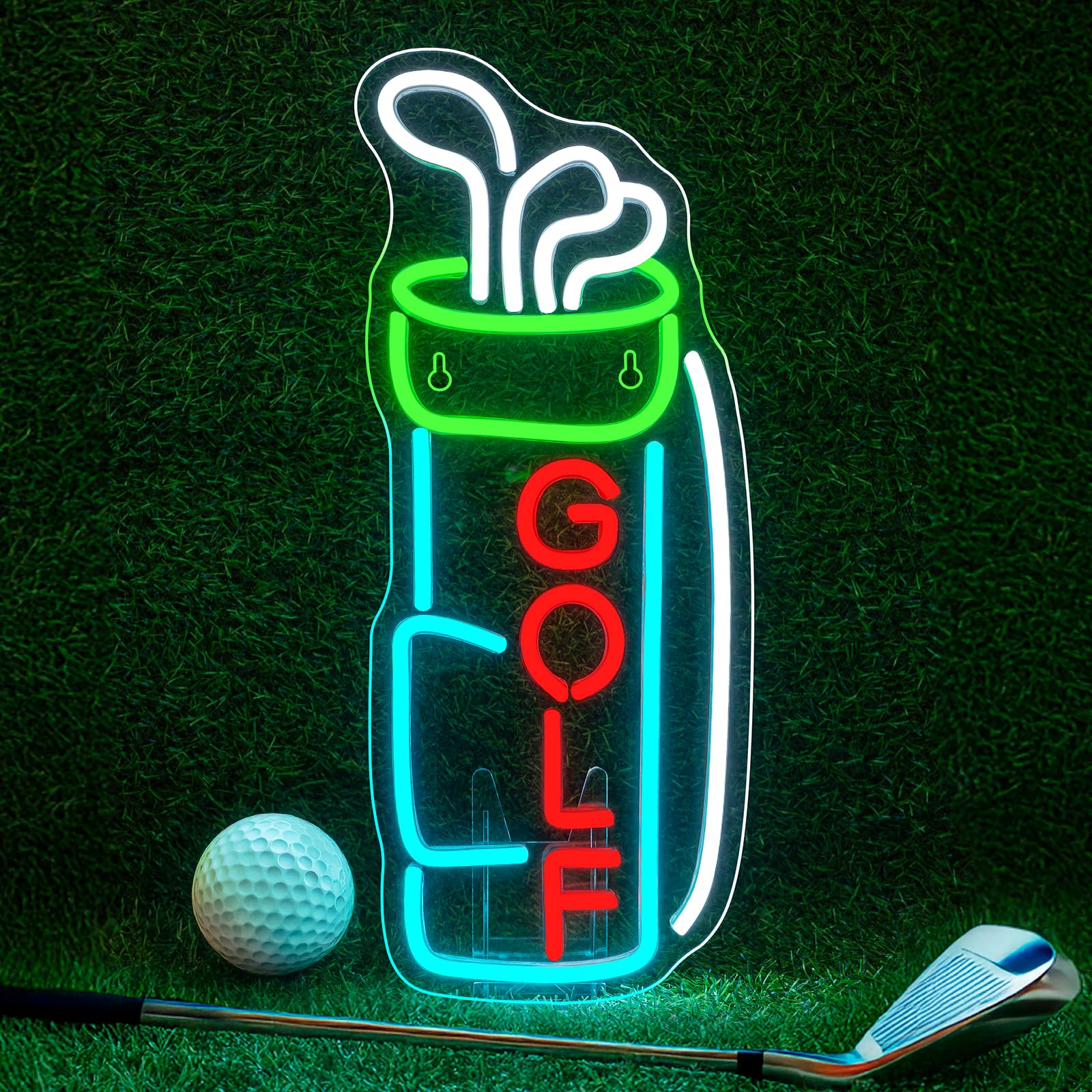 Horseneon Golf Neon Sign for Wall Decor, Golf Neon Led Sign, Creative Neon Lights Signs with USB Powered for Golf Club, Backdrop Lights, Wall Hanging Decor — image 1