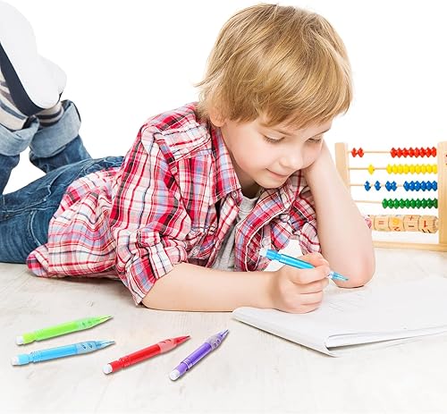 Miniatura 5 de Mini lápices mecánicos surtidos de 0.028 in con mini borradores, mini bolígrafos de papelería para el hogar, oficina, suministros escolares,