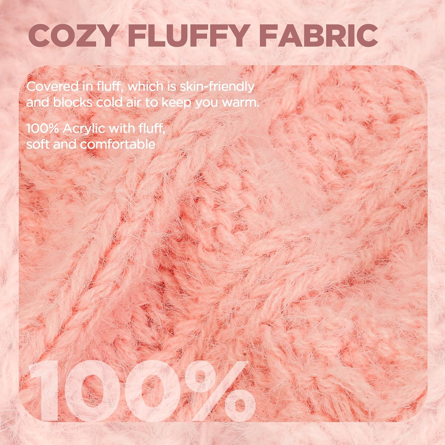 Womens Beanie Hat Infinity Scarf Touchscreen Gloves Fleece Headband 4 in 1 Winter Clothes Set Gifts for Women - Image 5