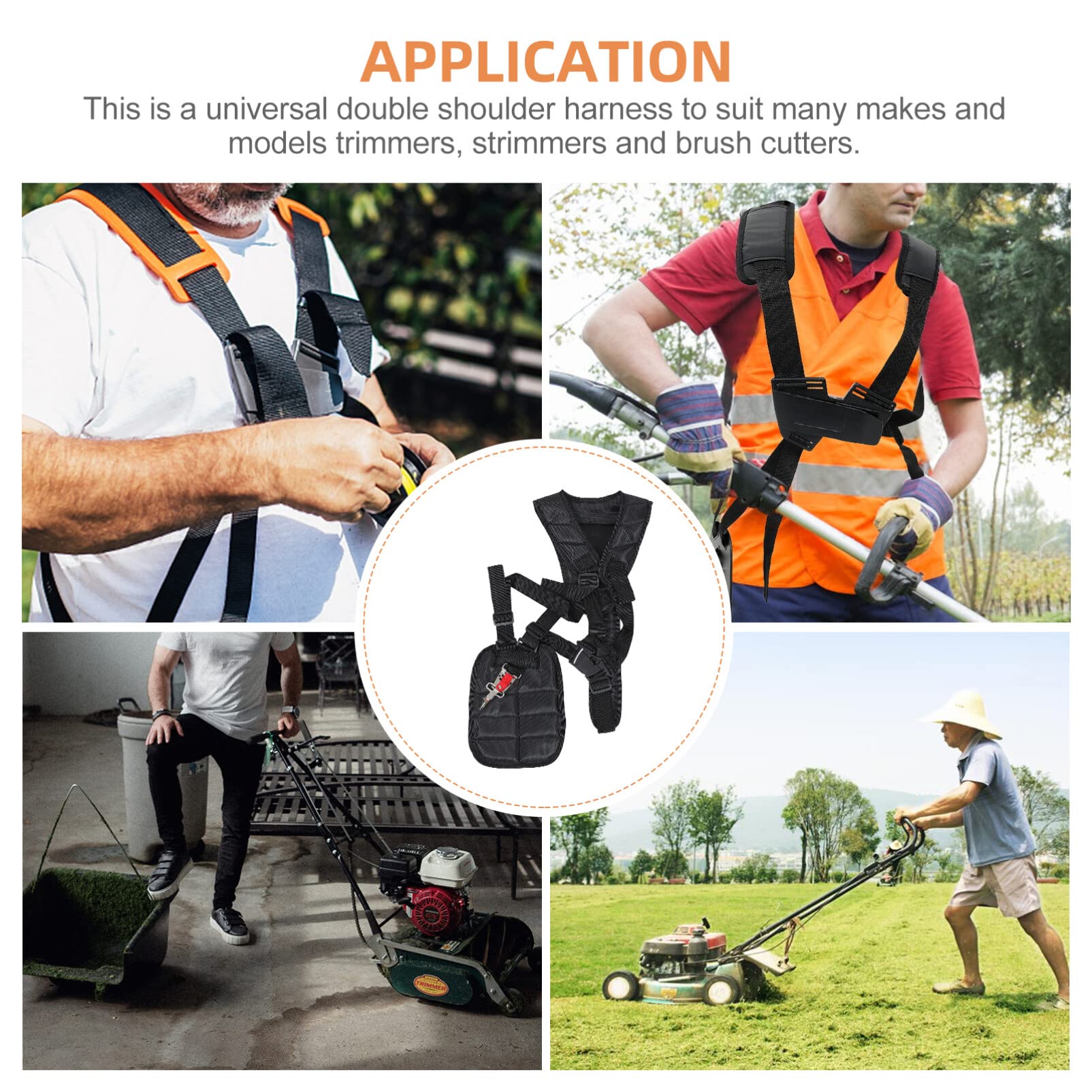 DOITOOL Correa De Arnés para Desbrozadora con Hombros Acolchados Y Cinturón Ajustable Correa De Podadora para Jardinería Cómoda Y Segura con Distribución Uniforme De Carga