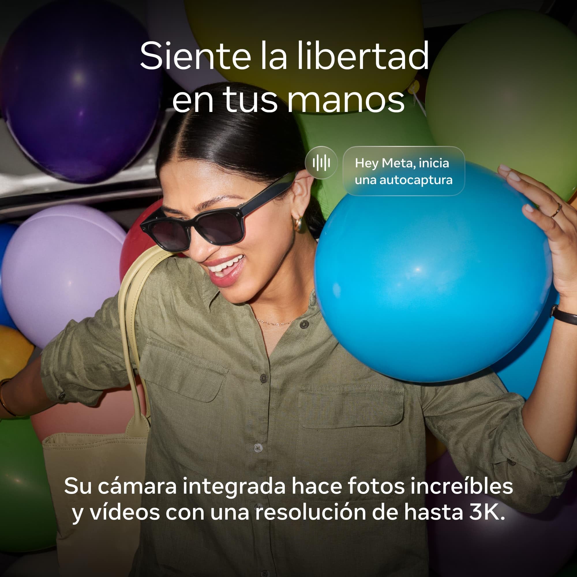 Meta Fury, Racing Green | Gafas con IA para mujeres y hombres AI, cámara de 12 MP, traducción en tiempo real — Resolución 3K HD — Más de 8 horas de batería — Lentes Light Blue Atlantic