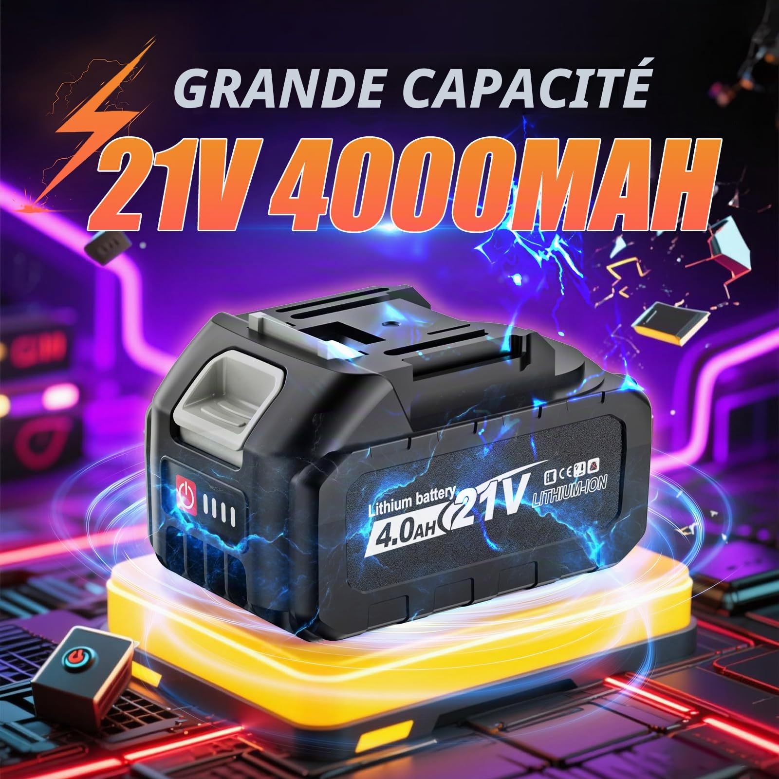 Cloueuse Agrafeuse Sans Fil 2 en 1,Moteur Brushless,compatible avec Makita 21V LXT avec,batterie 4.0Ah,chargeur inclus,2 modes tir,anti-blocage,pour bois menuiserie tapisserie